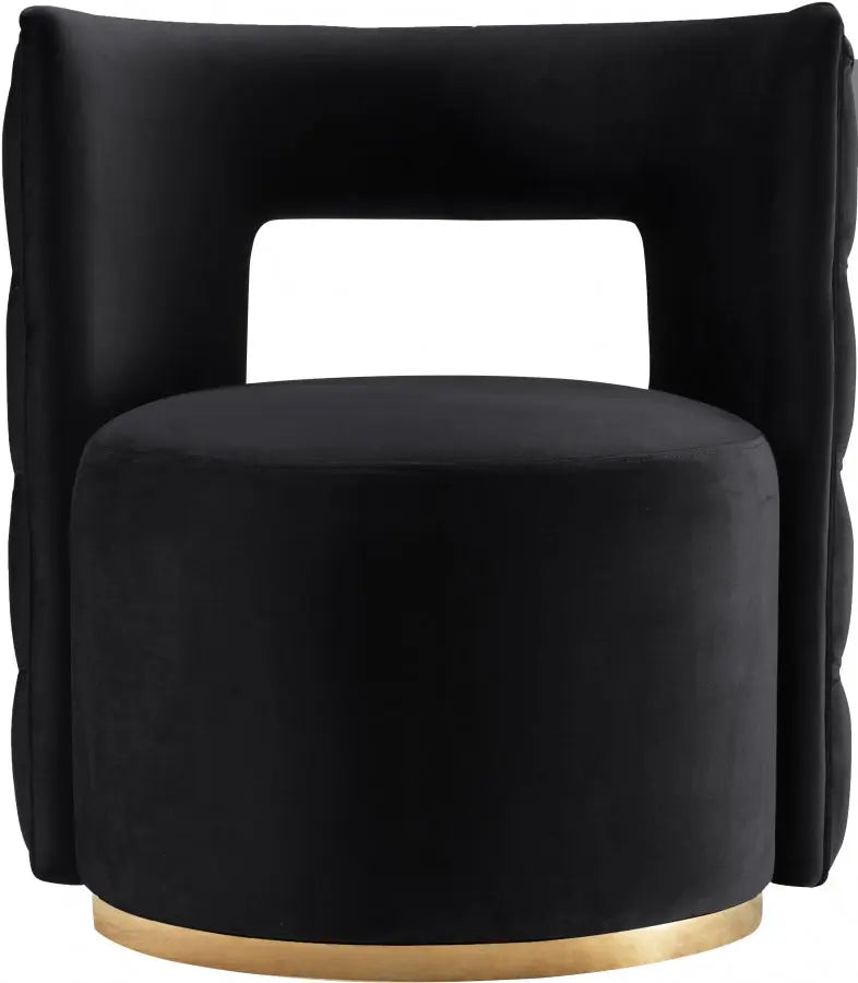 Meridian Furniture - Theo Velvet Accent Chair In Black - 594Black