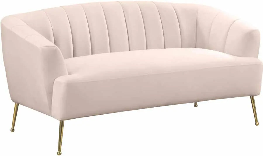 Meridian Furniture - Tori 3 Piece Living Room Set In Pink - 657Pink-S-3Set