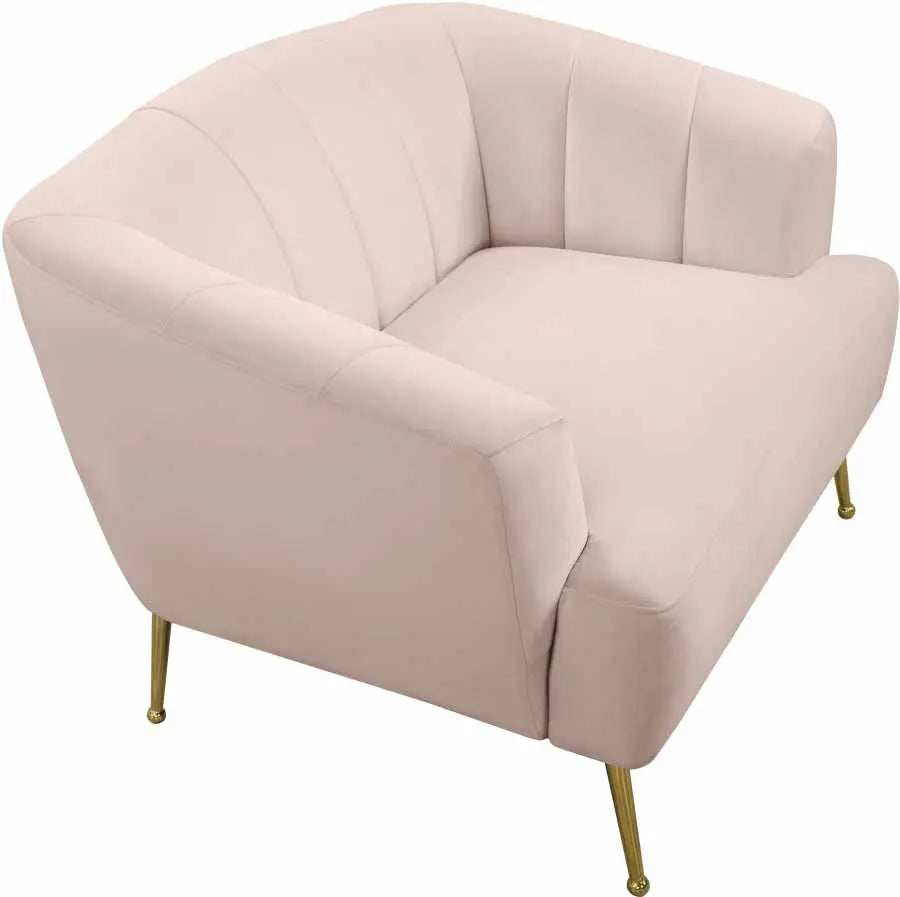 Meridian Furniture - Tori Velvet Chair In Pink - 657Pink-C