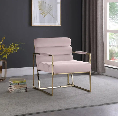 Meridian Furniture - Wayne Velvet Accent Chair In Pink - 526Pink