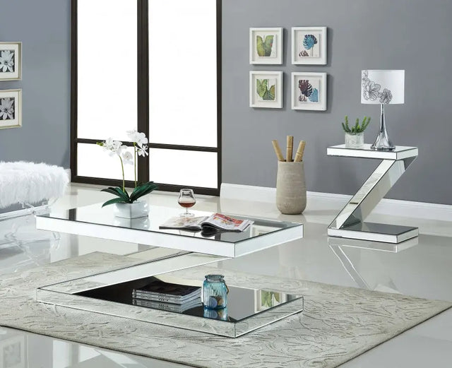 Meridian Furniture - Zee 3 Piece Occasional Table Set In Mirrored - 226-3Set