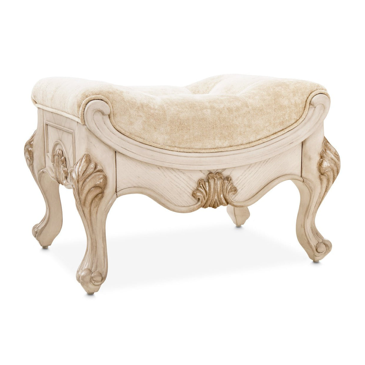 Platine De Royale Vanity Bench Champagne | Aico