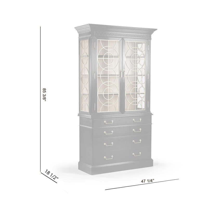 Sprite Display Cabinet in Formal Black with Glass Doors | Jonathan Charles Fine Furniture
