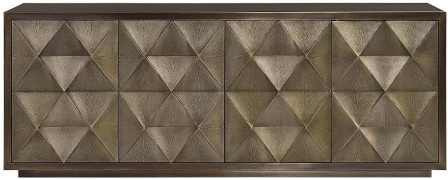 Origami Modern Geometric Credenza in Antique Champagne | Universal Furniture