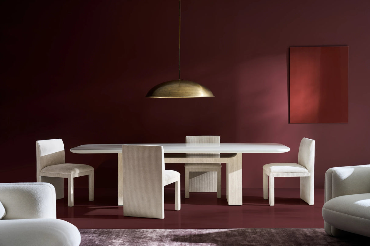 Overlap Rectangle Dining Table Latte Gloss | Caracole Classic