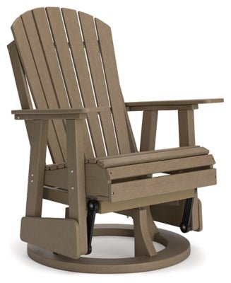 Ashley Driftwood Hyland wave Swivel Glider Chair | Home Elegance USA