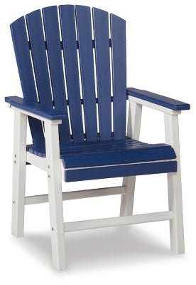 Ashley Blue/White Toretto Arm Chair (Set of 2) | Home Elegance USA
