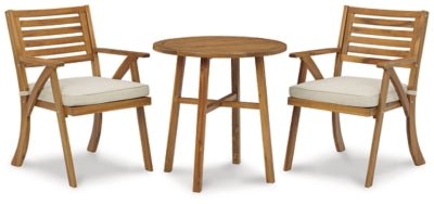 Ashley Brown Vallerie Chairs w/CUSH/Table Set (Set of 3) | Home Elegance USA
