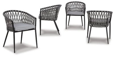 Ashley Gray Palm Bliss Chair (Set of 4) | Home Elegance USA