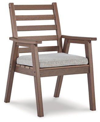 Ashley Brown Emmeline Arm Chair With Cushion (Set of 2) | Home Elegance USA