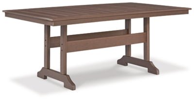 Ashley Brown Emmeline RECT Dining Table w/UMB OPT | Home Elegance USA