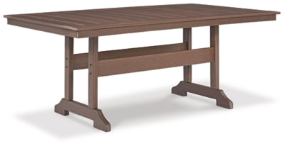 Ashley Brown Emmeline RECT Dining Table w/UMB OPT
