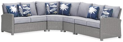 Ashley Light Gray Naples Beach P439P2 4 - Piece Outdoor Sectional | Home Elegance USA