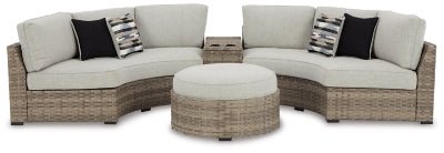 Ashley Beige Calworth P458P6 4 - Piece Outdoor Sectional | Home Elegance USA