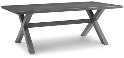 Ashley Gray Elite Park RECT Dining Table w/UMB OPT