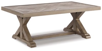 Ashley Beige Beachcroft Rectangular Cocktail Table | Home Elegance USA