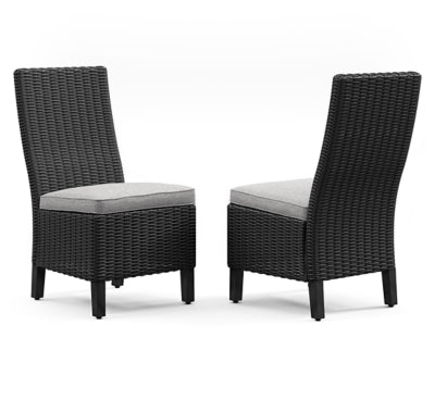 Ashley Black/Light Gray Beachcroft Side Chair with Cushion (Set of 2) | Home Elegance USA