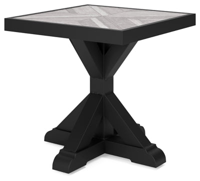 Ashley Black/Light Gray Beachcroft Square End Table | Home Elegance USA