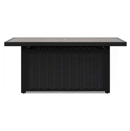 Black/Light Gray Beachcroft Rectangular Fire Pit Table | Ashley | Home Elegance USA