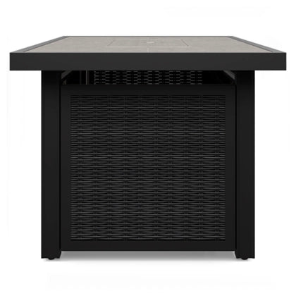 Black/Light Gray Beachcroft Rectangular Fire Pit Table | Ashley | Home Elegance USA