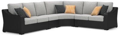 Ashley Black Beachcroft P792P2 4 - Piece Outdoor Sectional | Home Elegance USA