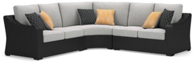 Ashley Black Beachcroft P792P1 3 - Piece Outdoor Sectional | Home Elegance USA