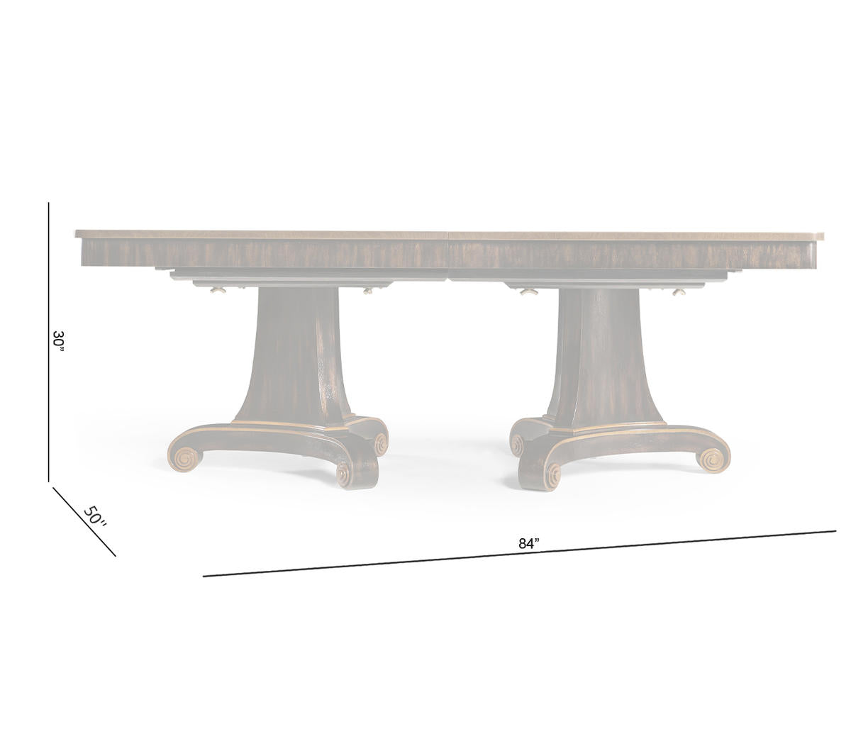 Rosette Dining Table 84-Inch | Jonathan Charles Fine Furniture