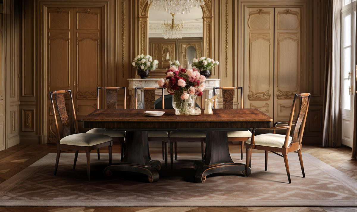 Rosette Dining Table 84-Inch | Jonathan Charles Fine Furniture