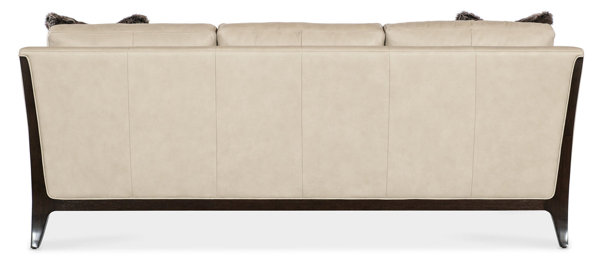 Sophia Sofa – Mid-Century Leather & Fabric Sofa in Caviar Finish | Hooker Furniture