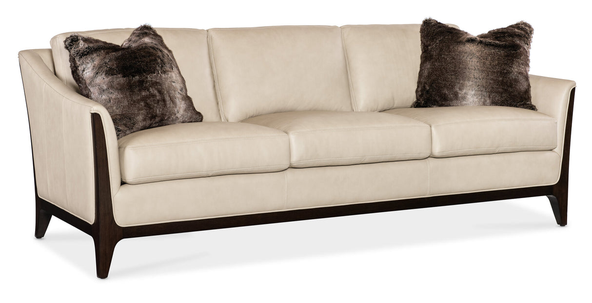 Sophia Sofa – Mid-Century Leather & Fabric Sofa in Caviar Finish | Hooker Furniture