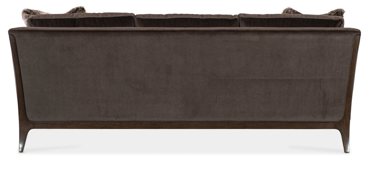 Sophia Sofa – Mid-Century Leather & Fabric Sofa in Caviar Finish | Hooker Furniture