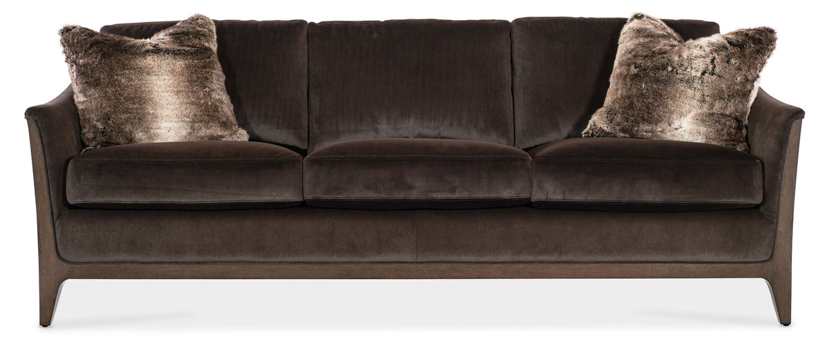 Sophia Sofa – Mid-Century Leather & Fabric Sofa in Caviar Finish | Hooker Furniture