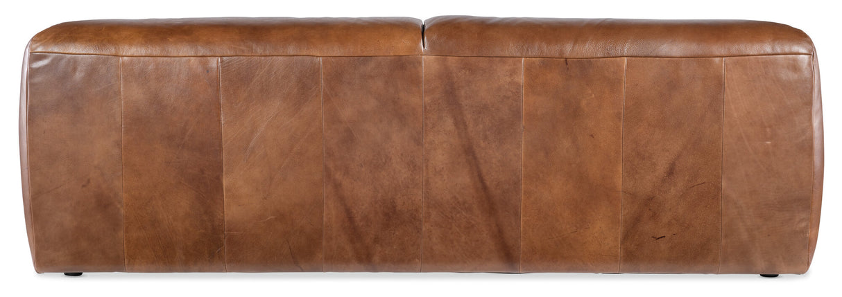 Fleetwood 2-Seat Sofa by Hooker Furniture | Taupe Leather | Casual Sofa for Living Room