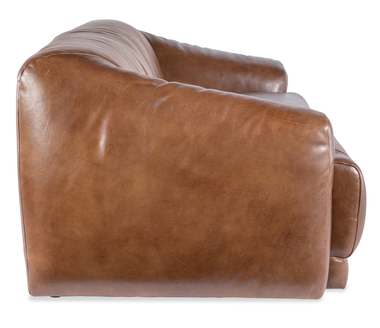 Fleetwood 2-Seat Sofa by Hooker Furniture | Taupe Leather | Casual Sofa for Living Room