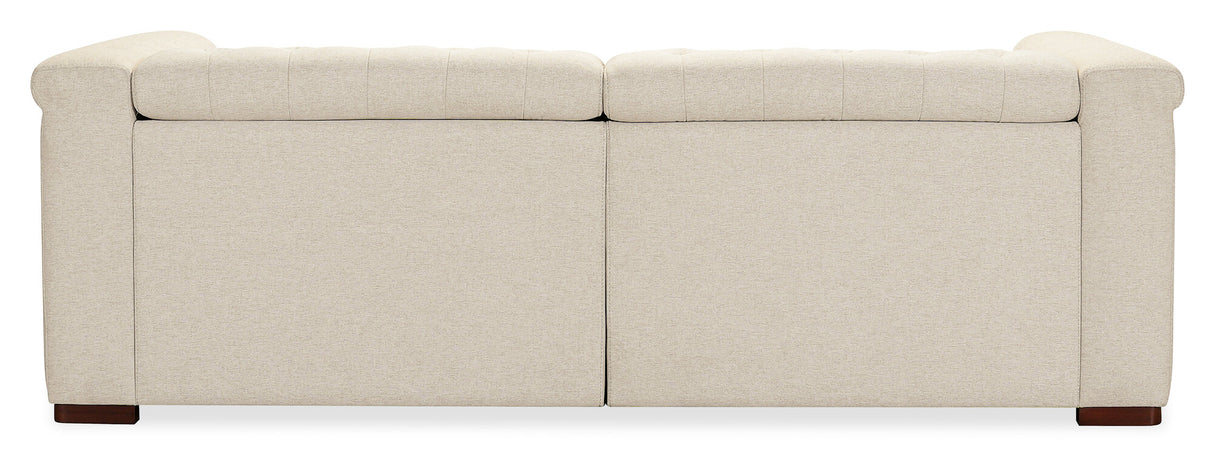 Savion Deux Sofa with Power Recliners & Power Headrests by Hooker Furniture in Aries Beach Fabric