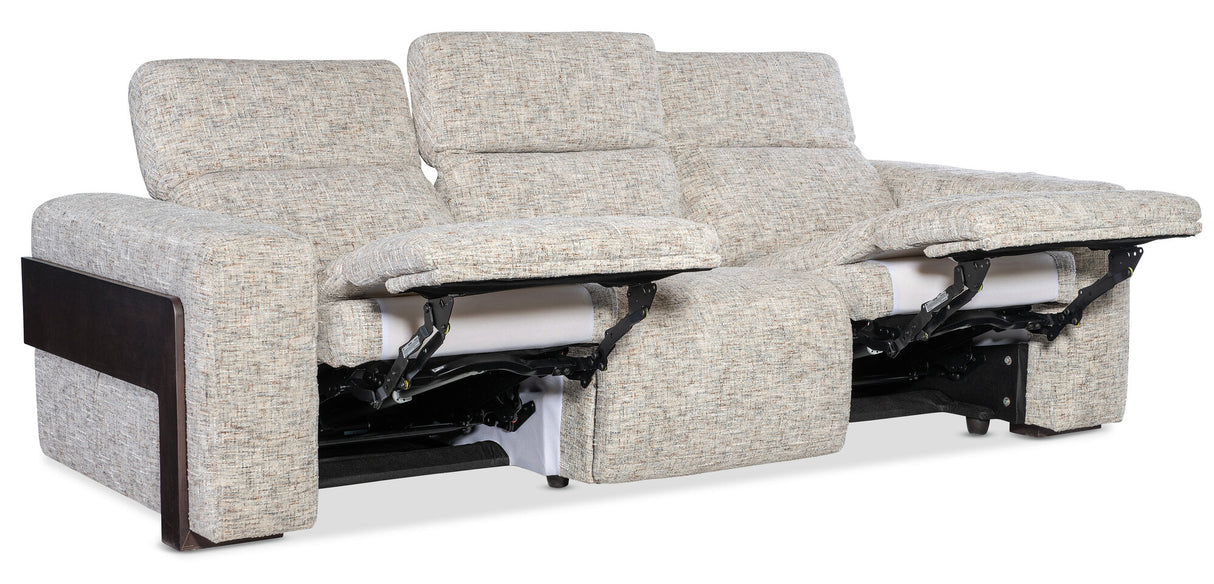 Atlas Power Sofa with Power Headrest by Hooker Furniture in Odyssey Frost Fabric