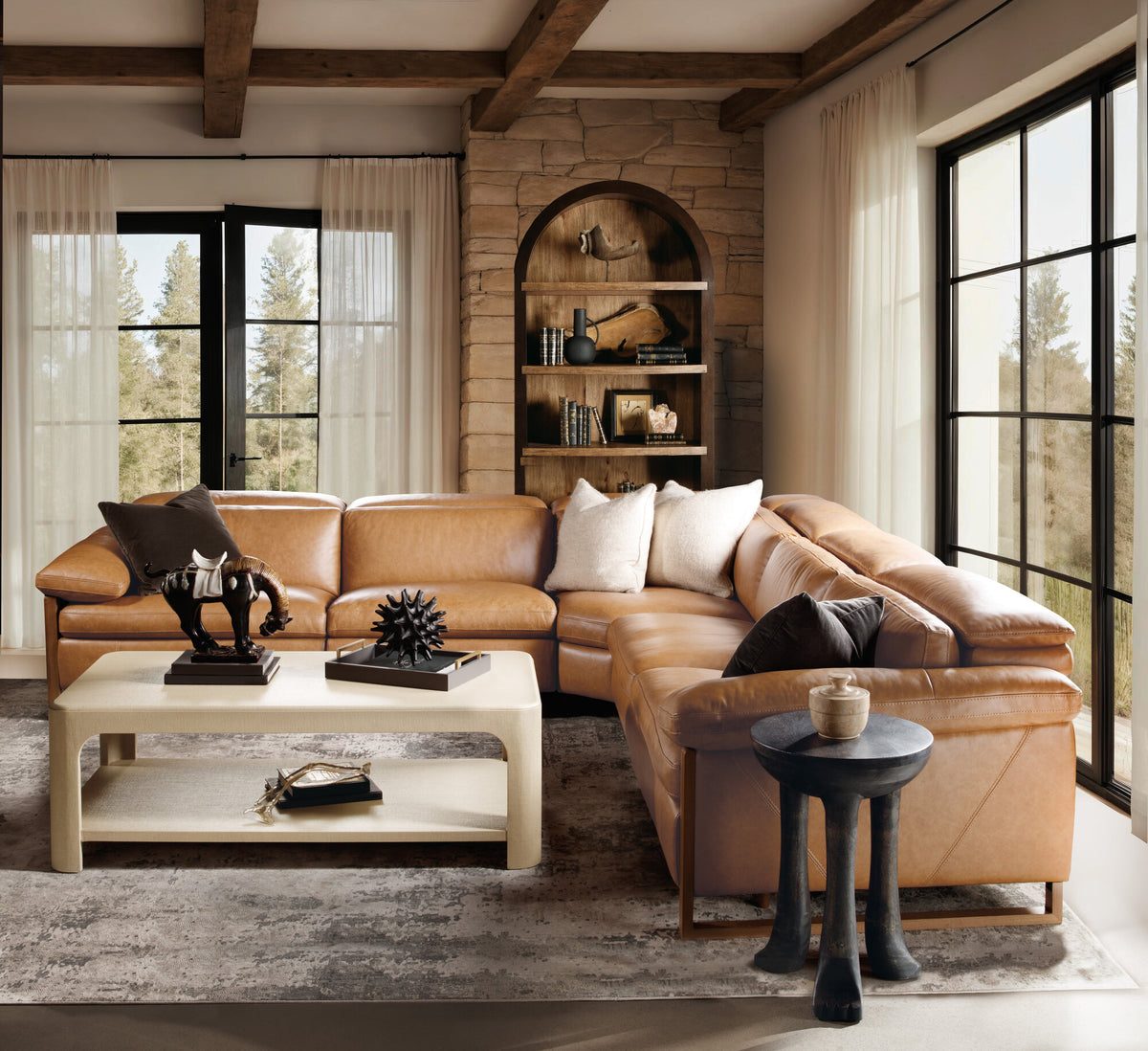 Big Sky Etagere - Dark Brown / Light Brown | Hooker Furniture