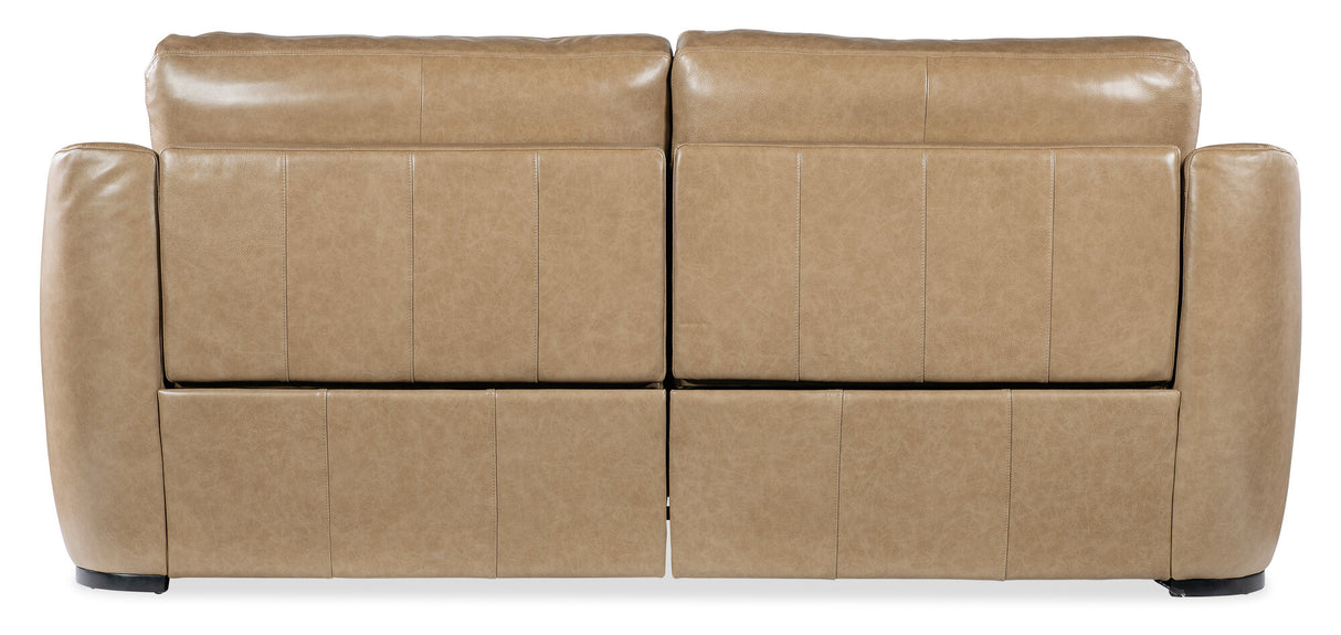 Wayward Power Sofa with Power Headrest by Hooker Furniture in Latte Leather