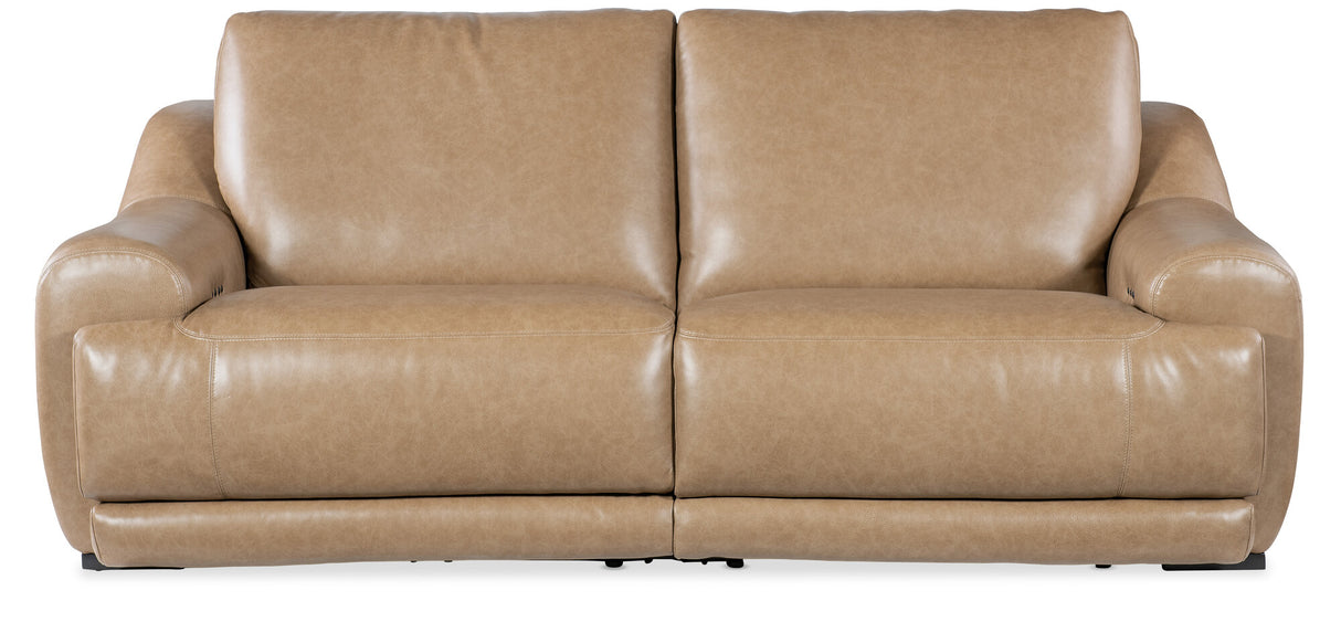 Wayward Power Sofa with Power Headrest by Hooker Furniture in Latte Leather