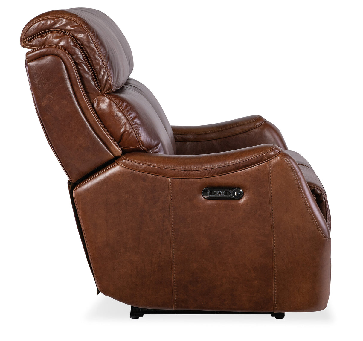 Harlan Zero Gravity Loveseat with Power Recline & Power Headrest by Hooker Furniture in Carrington Walnut Leather