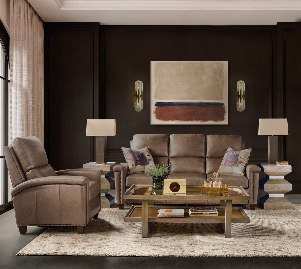 Julian Zero Gravity Power Sofa | Power Recline & Headrest | Top Grain Leather | Hooker Furniture - sold by Home Elegance USA
