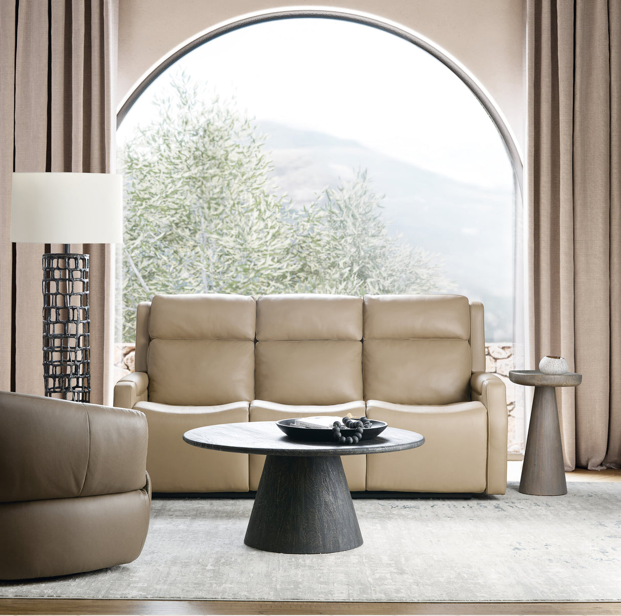 Nelson Zero Gravity Power Reclining Sofa by Hooker Furniture | Power Headrest, and Lumbar Support