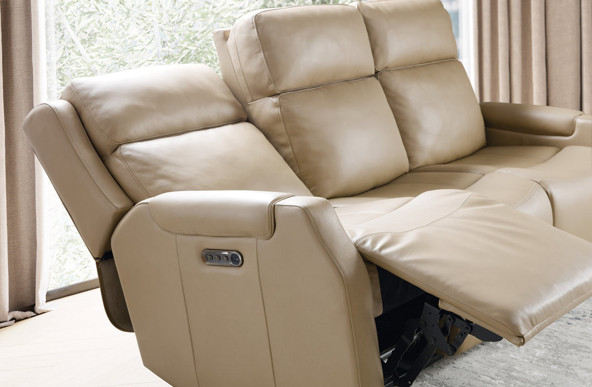 Nelson Zero Gravity Power Reclining Sofa by Hooker Furniture | Power Headrest, and Lumbar Support