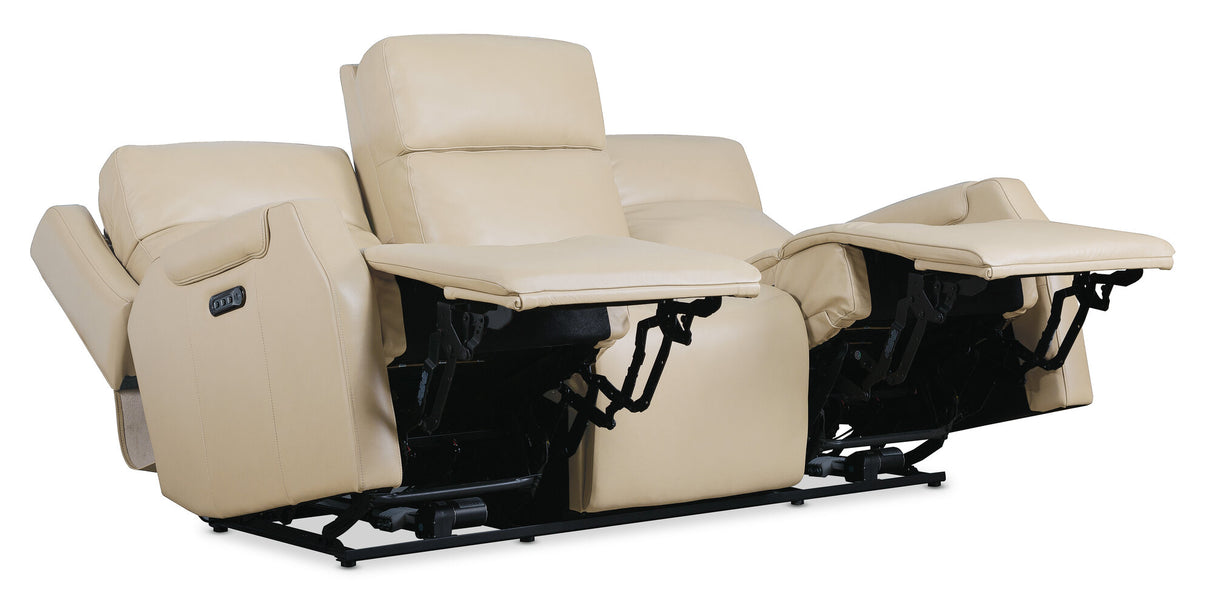 Nelson Zero Gravity Power Reclining Sofa by Hooker Furniture | Power Headrest, and Lumbar Support