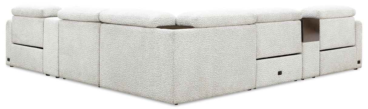Anaheim Seven-Piece Power Sectional by Hooker Furniture in McCurdy Stone Fabric