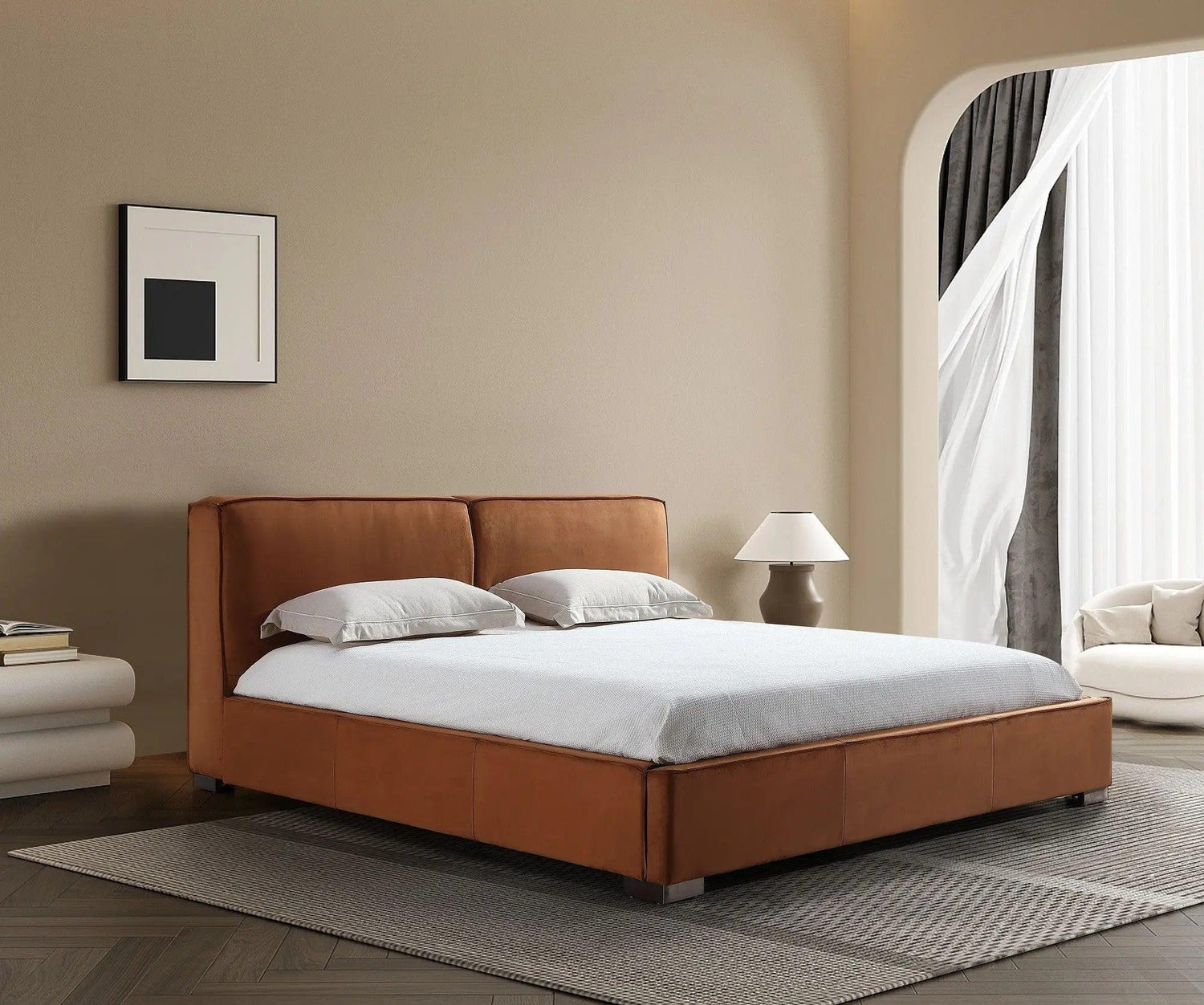 Serene Upholstered Bed In Chestnut | J&M Furniture