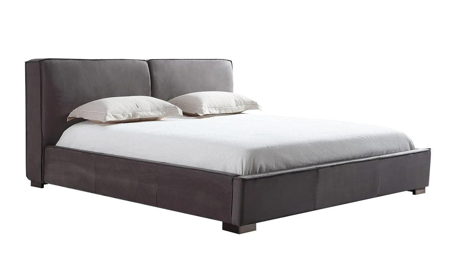 Serene Upholstered Bed In Grey | J&M Furniture