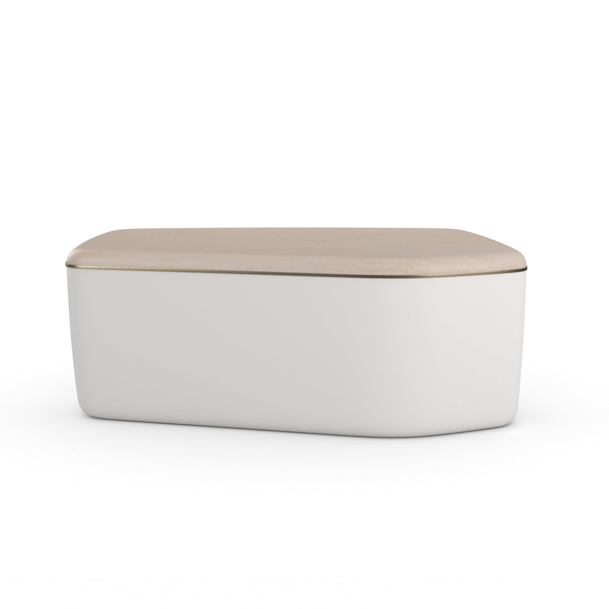 Serir Medium Cocktail Table Crème Travertine | Caracole Classic