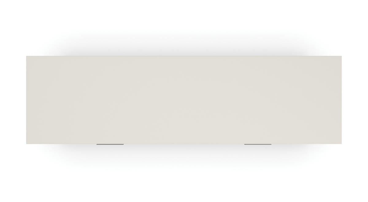 Silver Lining Dresser | CLA-423-012 | Caracole Classic | Almond Milk Finish | Brushed Stainless Hardware - sold by Home Elegance USA