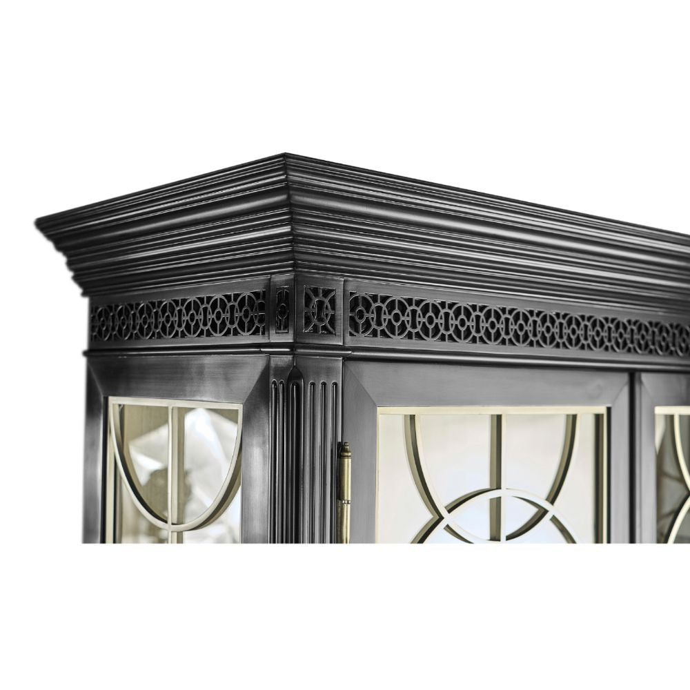 Sprite Display Cabinet in Formal Black with Glass Doors | Jonathan Charles Fine Furniture